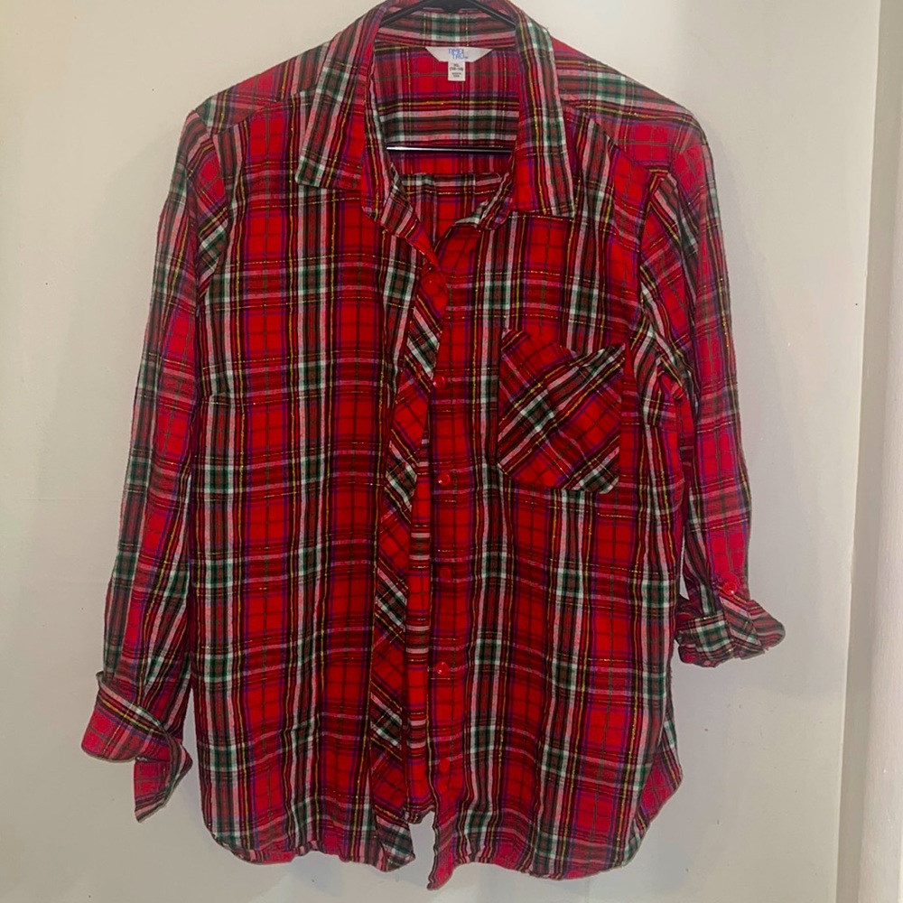 Plaid button down
